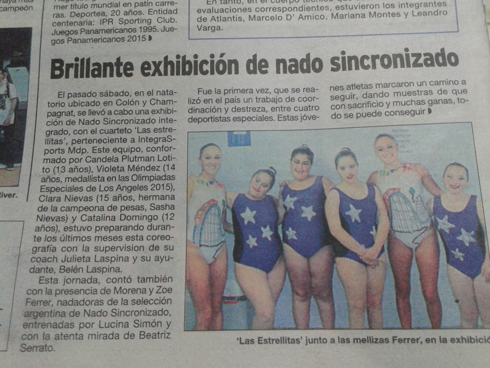 Diario El Atlántico, Contratapa,  16 de diciembre de 2015, Mar del Plata